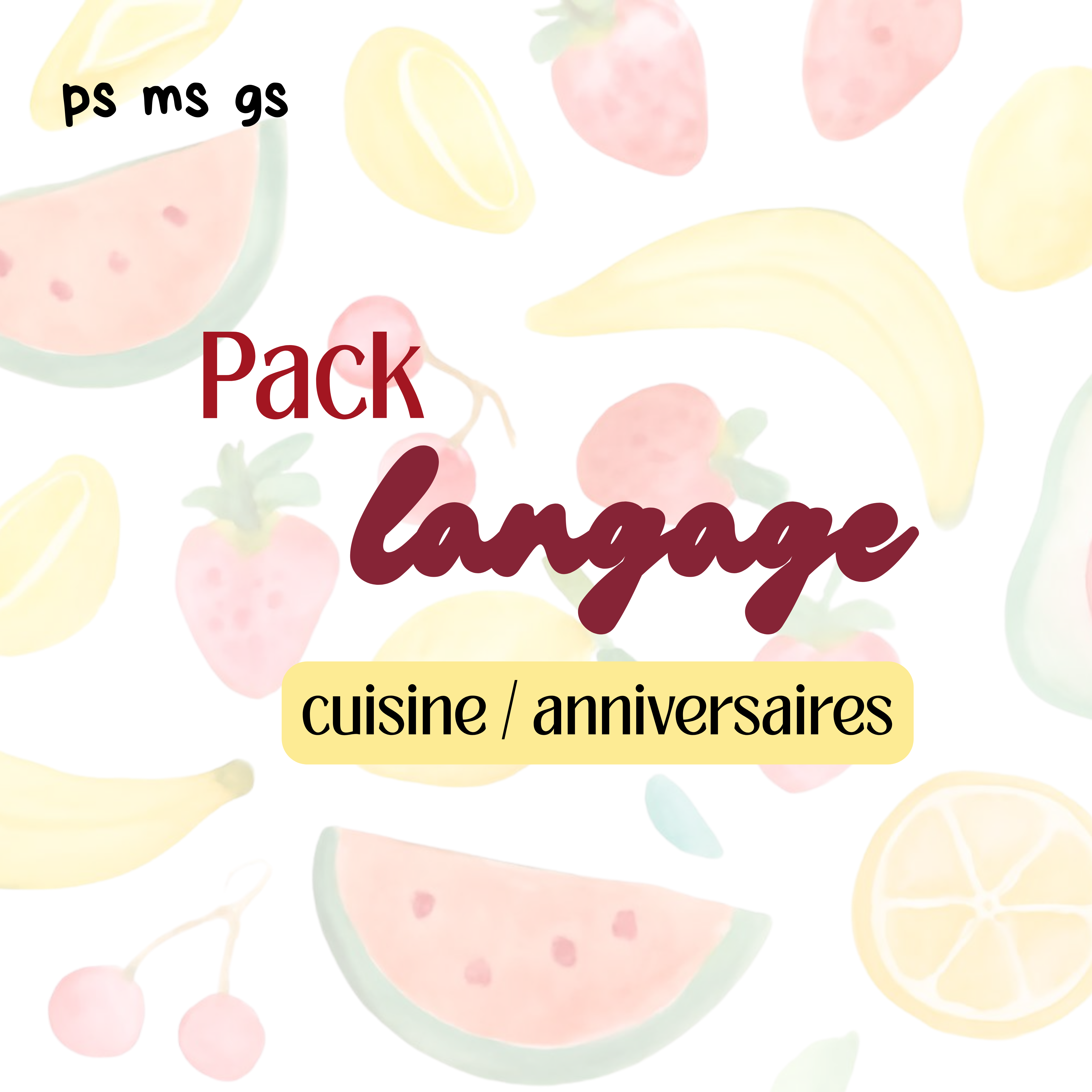 Pack langage et cuisine